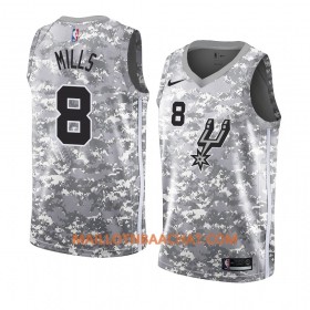 Maillot NBA San Antonio Spurs Patty Mills 8 2018-19 Nike Gris Swingman - Homme